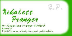 nikolett pranger business card